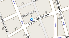 Mapa per arribar a la oficina del Carrer del Col·legi
